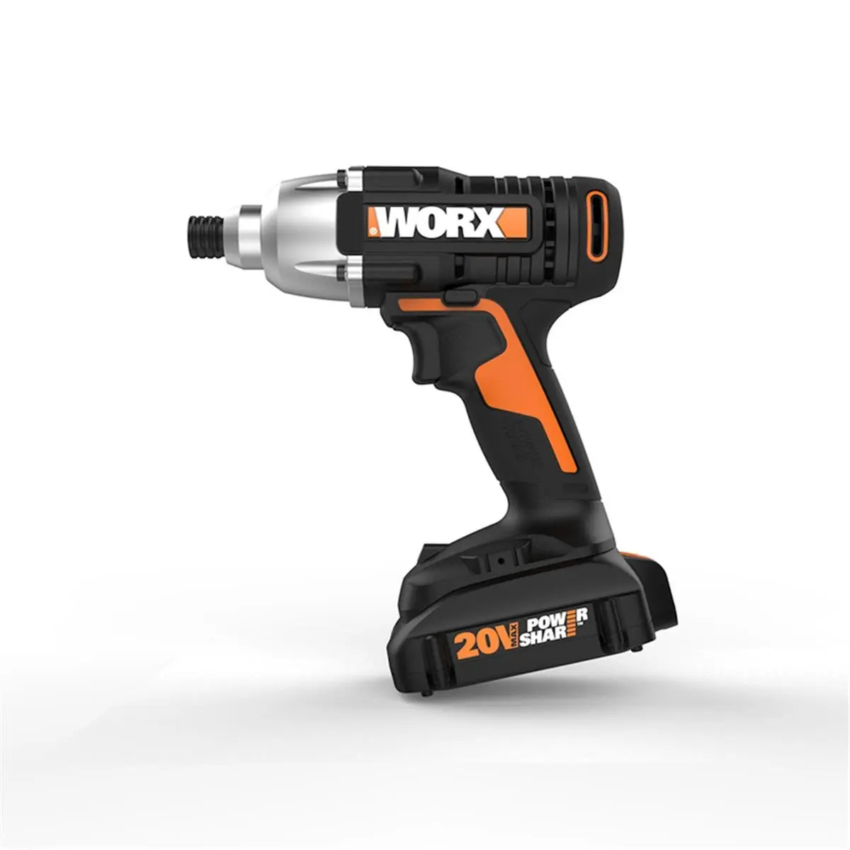 Worx 20V Cordless Brushed Impact Driver Kit, 1500 in-lb Torque, 3.31 lb Weight, 1.5 Ah Batteries Included