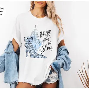 Cinderella Magic Castle It's All About The Shoes Shirt, Vintage Princess Shirt, Girl Trip Tee, Magic Kingdom Shirt