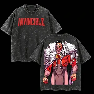 Thragg The Conqueror Viltrumite War - Invincible Comic Double Printed Oversize Lightweight Acid Washed Tee TV Series Graphic Tee T-Shirt graphic tees superhero fan