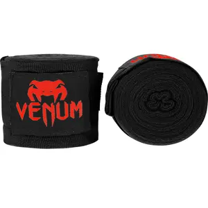 Venum Kontact Boxing Hand Wraps - Black/Red - 4m (157 in) Venum Kontact Boxing Hand Wraps - Black/Red - 4m (157 in)