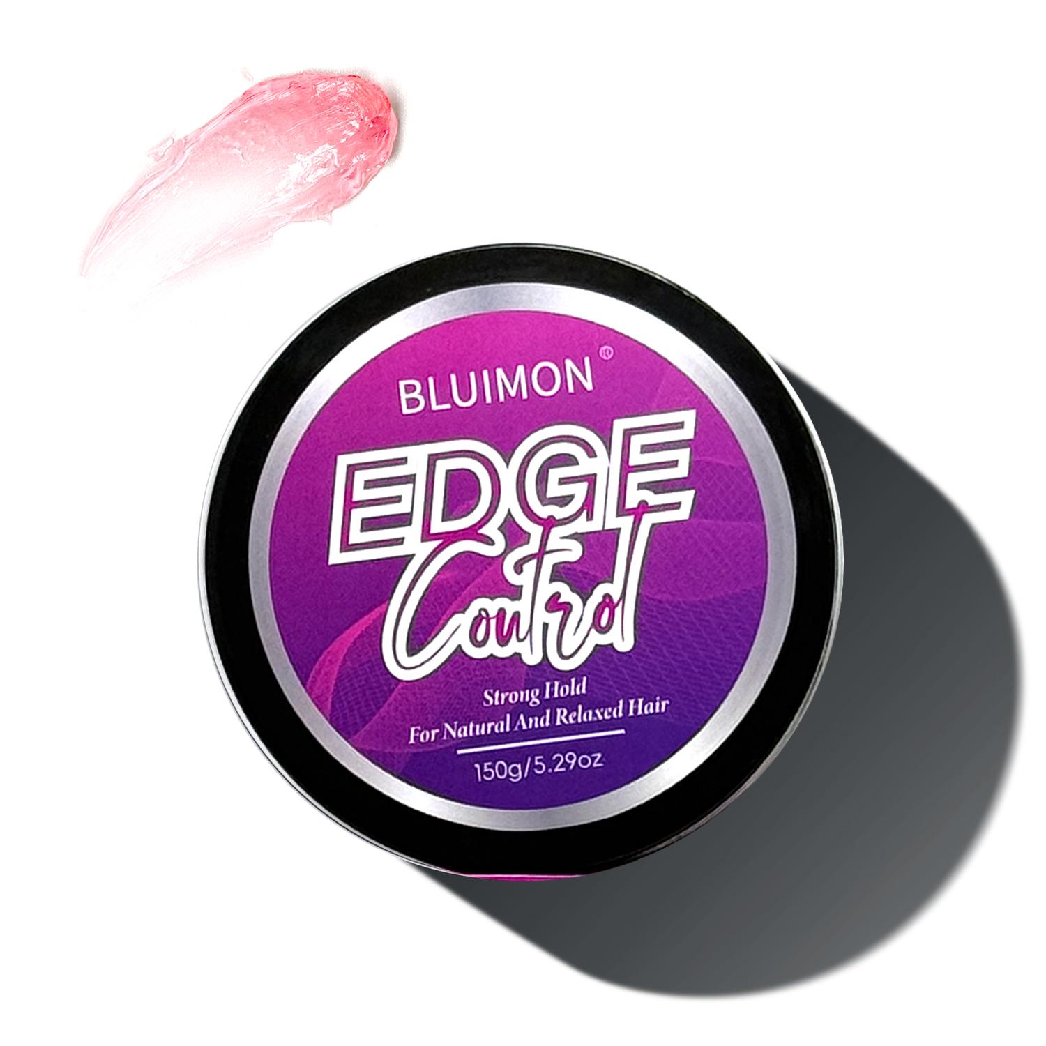 BLUIMON EDGE Control Gel with Castor Oil 5.07 Fl Oz Strong Hold Thick Edges Non-Greasy Non-Flaking No White Cast Long Lasting Supports Hair Growth Natural Formula For All Hair Types Haircare Moisture Moisturize based hair clay based curl cream