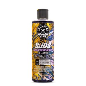 Chemical Guys HydroSuds SiO2-Infused Ceramic Car Wash Soap - 32oz/64 oz Concentrated Liquid Cleaner, High-Foamy, Extreme Gloss Boost, Hydrophobic Protection, Repels Water Dirt Pollutants, Automotive Washing Accessory (Concentrated Saves Soap)