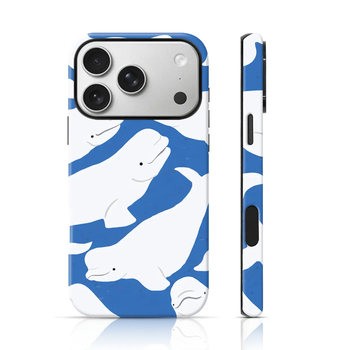 Cute Beluga Whale Ocean Design TPU Smartphone Case - Handheld Cellphone Protection for iPhone 17 Pro Max/16 Pro Max/15 Series & Samsung S26/S25 Ultra Devices, Casing