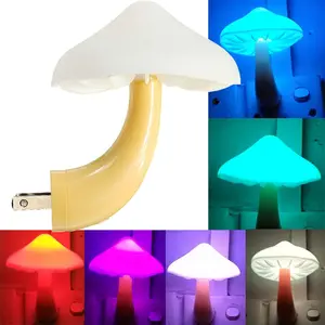 F-SO40 Sensor LED Night Light Plug in Lamp Mushroom Night Light 7-Color Changing Magic Pretty Mushroom-Shaped Night Lights for Adults Kids NightLight