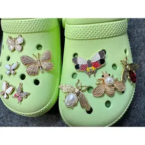 Bling Bling Metal GEM Butterfly Bee dragonfly and more insects Theme Unique Special Croc shoe charms