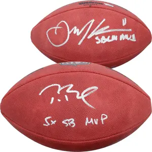 Julian Edelman and Tom Brady New England Patriots Autographed Duke Full Color Football with Multiple Inscriptions - Fanatics Authentic Certified