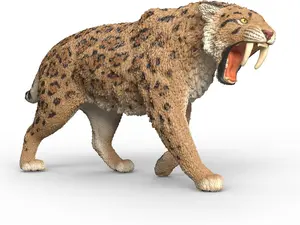 Smilodon Sabertooth Tiger Dinosaur Figure 15054 – Realistic Prehistoric Animal Toy Model Dinosaurs Smilodon 15054 Sabertooth Tiger Action Figure – Educational Prehistoric Toy
