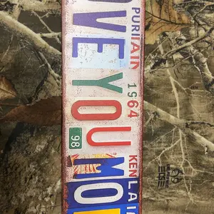 Vintage Love You More Wall Decor Street Signs Home Bar Coffee Metal Tin Signs 16 x 4 Inches