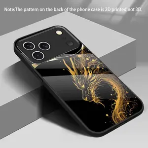 Jinlong Tempered Glass Smartphone Case - Protective, Business-Style Black Accessory for Men, Screen Protector Compatible, Multi-Model Fit for iPhone 17,16,15,14,13,12,11 Plus Pro Max, Accessories