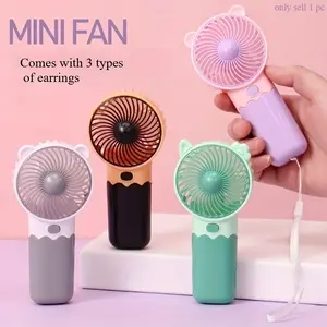 Handheld Portable Fan, Handheld Desktop Fans, Small and Powerful, Personal Handheld fan and Desktop with Base for Travel Lash Makeup Girl Women Summer Gift Pinksuitable for office, outdoor, travel and camping, keep cool anytime, without battery