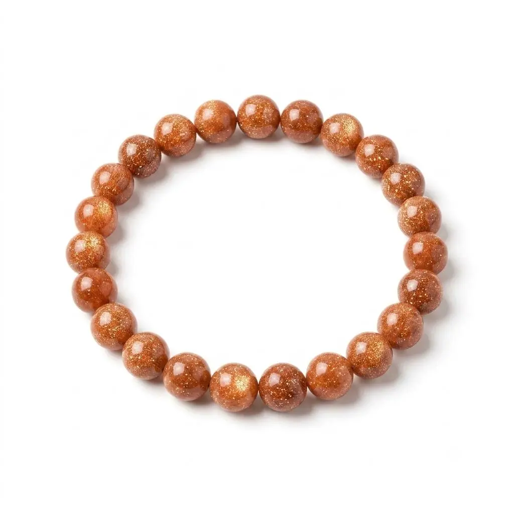 7A Premium Natural Sunstone Bracelet | Rare High-End Orange Sparkle Beads | Must-Have Luxury Gemstone Stack