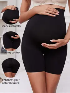 Women's High Waist Maternity Shorts, Soft Elastic Fabric, Casual Daily Wear, Comfortable Pregnancy Pants for All Seasons, Prenatal Maternity Clothing