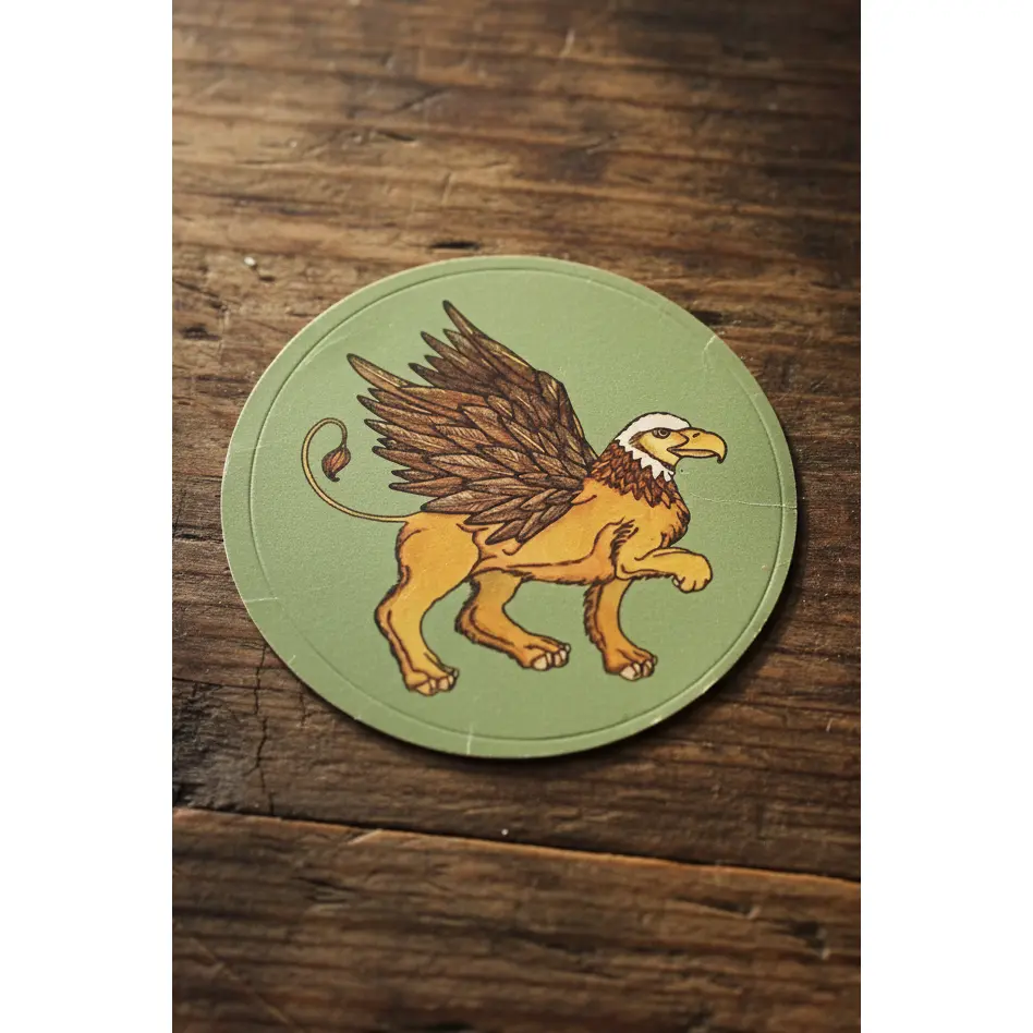 Vintage Fantasy Griffin Mythical Charm Stickers, Adult Craft Collectible, No Battery Needed Adhesive for Multiple Surfaces