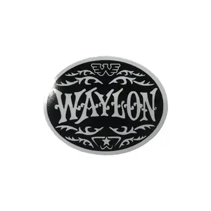 Waylon Jennings Oval Sticker (White)