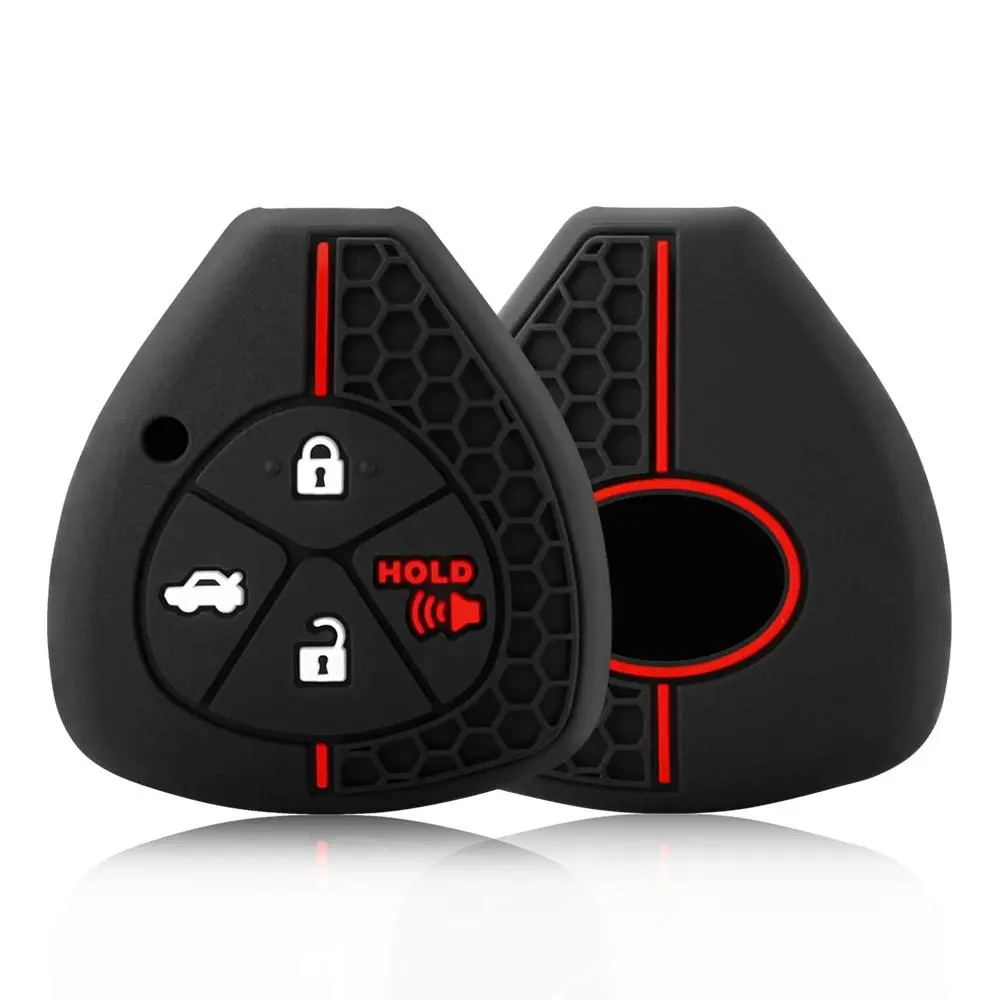 For Toyota Rav4 Camry Icon Porte IQ Corolla Yaris Vitz Auris silicone key caps fob shell keychain case cover holder