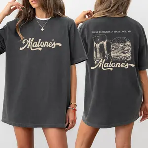 Comfort Colors Mal0ne's Vintage Diner Shirt, Retro Burger Restaurant Tee, Briarr U T Shirt, Hockey Romance Off Campus Apparel. Be*T Burgers In Hastings Ma Top , Unisex Garment-Dyed Tee, Casual Clothing