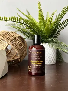 Honey & Herb African Black Soap Facial Cleanser with Cocoa & Shea Butter