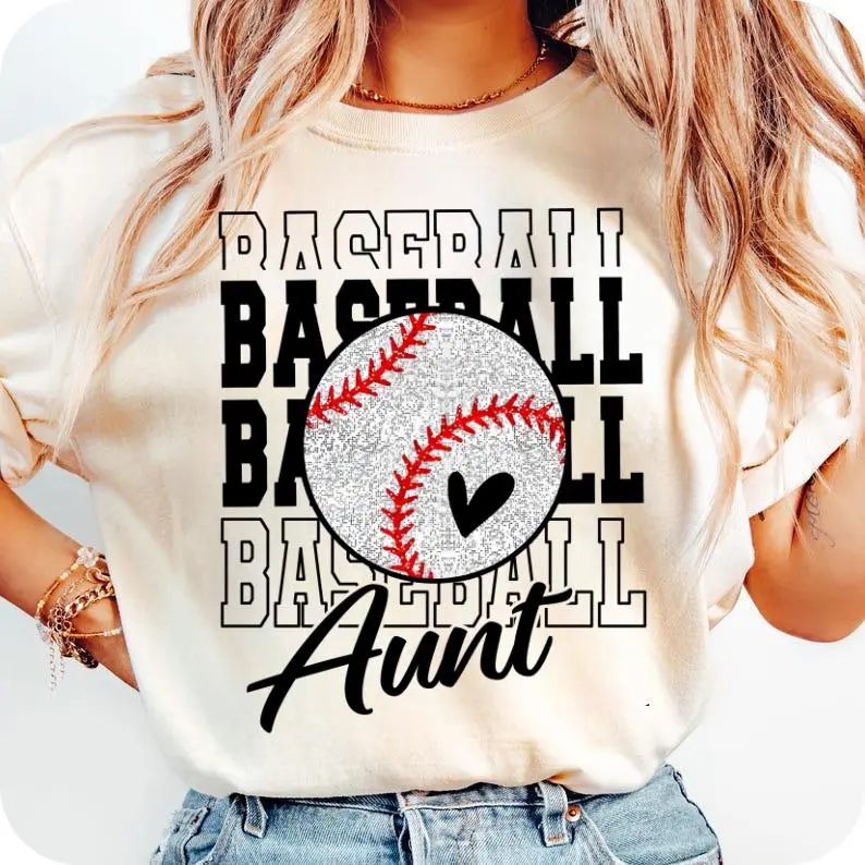 Baseball Aunt Shirt, Baseball Coquette Tee, Gift For Aunt Shirt, Game Day Shirt, Baseball Lover Shirt, Baseball Season, Bow Baseball, Full Colors