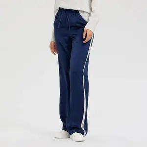 Women's High-Rise Wide Leg Satin Track Pull-On Pants - A New Day