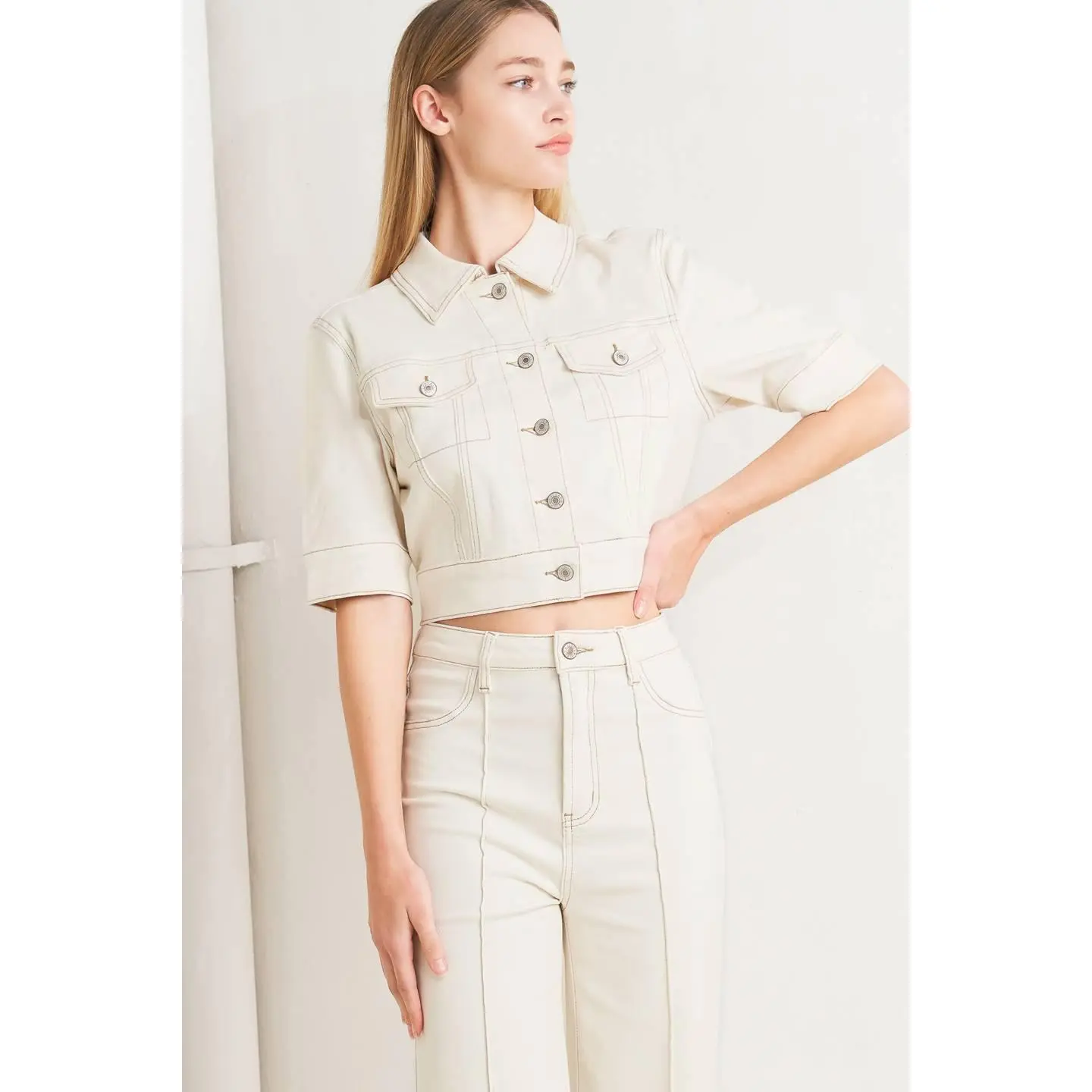 MODERN NEUTRAL TWILL JACKET