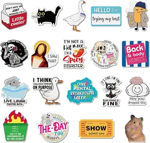 20 Pcs Funny Fridge Magnets Reusable Cute Animals and Words Fun Anime Refrigerator Magnets for Office Work Home Car Locker Cabinet Gifts Decorations(Classic Style)