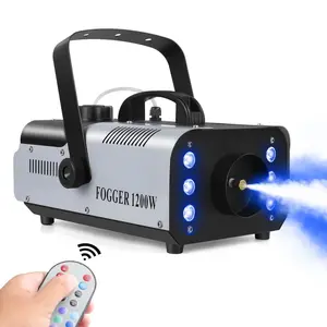 1200W Fog Machine 6LEDs Remote Fogger Ejector Disco Colorful Smoke Machine DJ Christmas Party Effects Stage Light