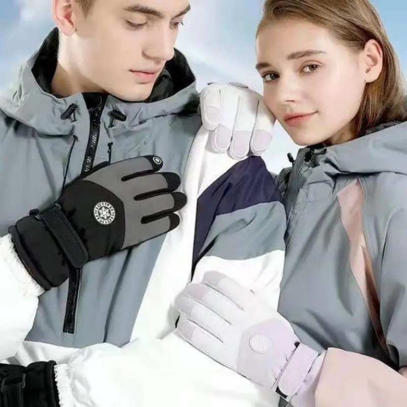 Winter Gloves Touch Screen Water Resistant Man Skiing Gloves Windproof  Waterproof Warm Thermal Women Gloves Lightweight Anti Slip Gloves for Cold Weather Ski Snow Running Cycling Driving Biking Hiking Walking