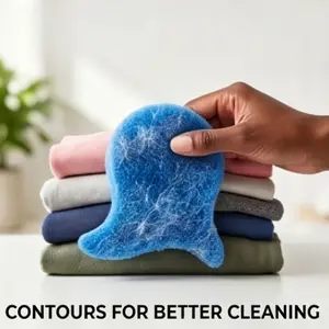 Laundry Lint and Pet Hair Remover 6PCS, Reusable Washer Dryer Hair Catcher for Clothes and Blankets, Pet Fur Remover for Dog Hair, Cat Hair and Dander, Easy to Use Fabric Safe Laundry Cleaning Tool for Home