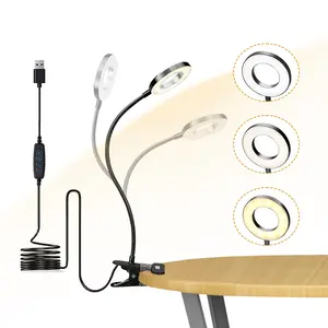 LED Clip-on Reading Light for Bed - 3 Color Modes & 10 Dimmable Brightness Levels - Eye-Caring Desk Lamp