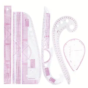 6pcs Curve Cutting Rulers Soft Patchwork Ruler Sewing Tool Kit Measure Tailor Drawing Template DIY Sewing Accessorie