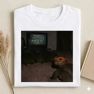Vintage Ni.njaTurtIes Shirt, Retro TMNT Graphic Tee, Washed Oversized Streetwear T Shirt, 90s Cartoon Turtle Tee, Unisex Gift For Him