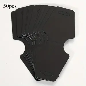 50 Pcs/ Set Fitted Bracelet Display Card Solid Necklace Clip Card Small Business Jewelry Key Chain Earrings Headband