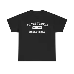 Tilted Towers Basketball Athletic Shirt for Men - Lightweight and Breathable - Casual, Menswear