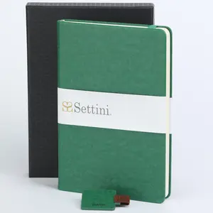 SETTINI Emerald Green Vegan Leather Journal with Pen Loop