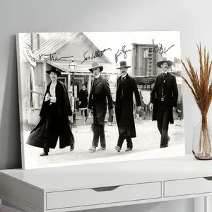 Vintage Tombstone Movie Poster, Wyatt Earp, Doc Holliday & Earp Brothers Walking Scene, Classic Western Wall Art, Aesthetic Print