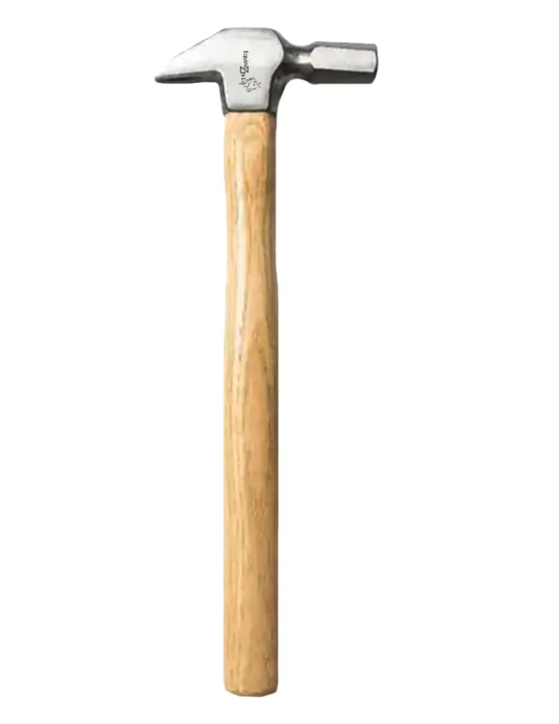Equinez Tools Professional Farrier's Hammer with Wooden Ergonomic Grip - Stainless Steel Metal Construction, Universal Horse Hoof Care Tool for Barns, Nail Removal & Shoeing