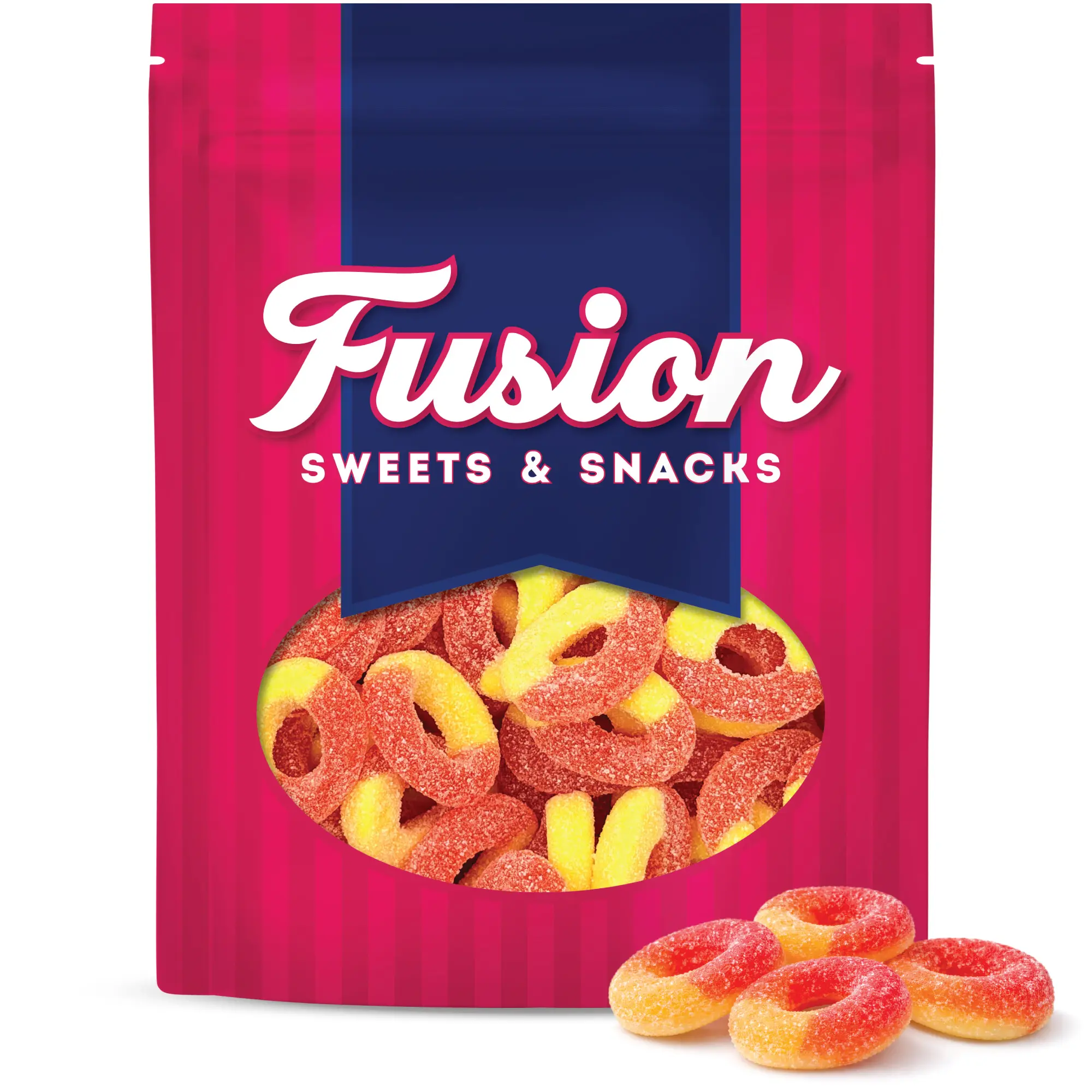 Peach Rings Gummy Candy 1 lb – Soft Chewy Sweet & Sour Gummies Bulk Bag, Juicy Peach Rings Bulk For Snacking, Party Treats & Candy Bowls Bulk Candy Peach Gummies