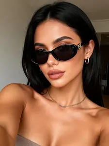 Oval Retro Elegant Ladies Sunglasses for Vacation, Driving, Music Festivals, Chic Style with UV Protection, Classic Oval Sunglasses