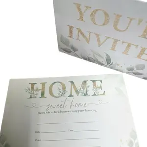 Housewarming Shower Invitations with Oeel & Stick envelopes Invitation Card with "YOU'RE INVITED" Text, "HOME Sweet Home" Design, and Guest Information Section-18 count invitations and 18 envelopes