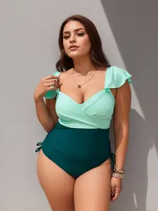 2026 New Women's Ruffle One-Piece Bikini Swimsuit, Slimming Figure Flattering Design