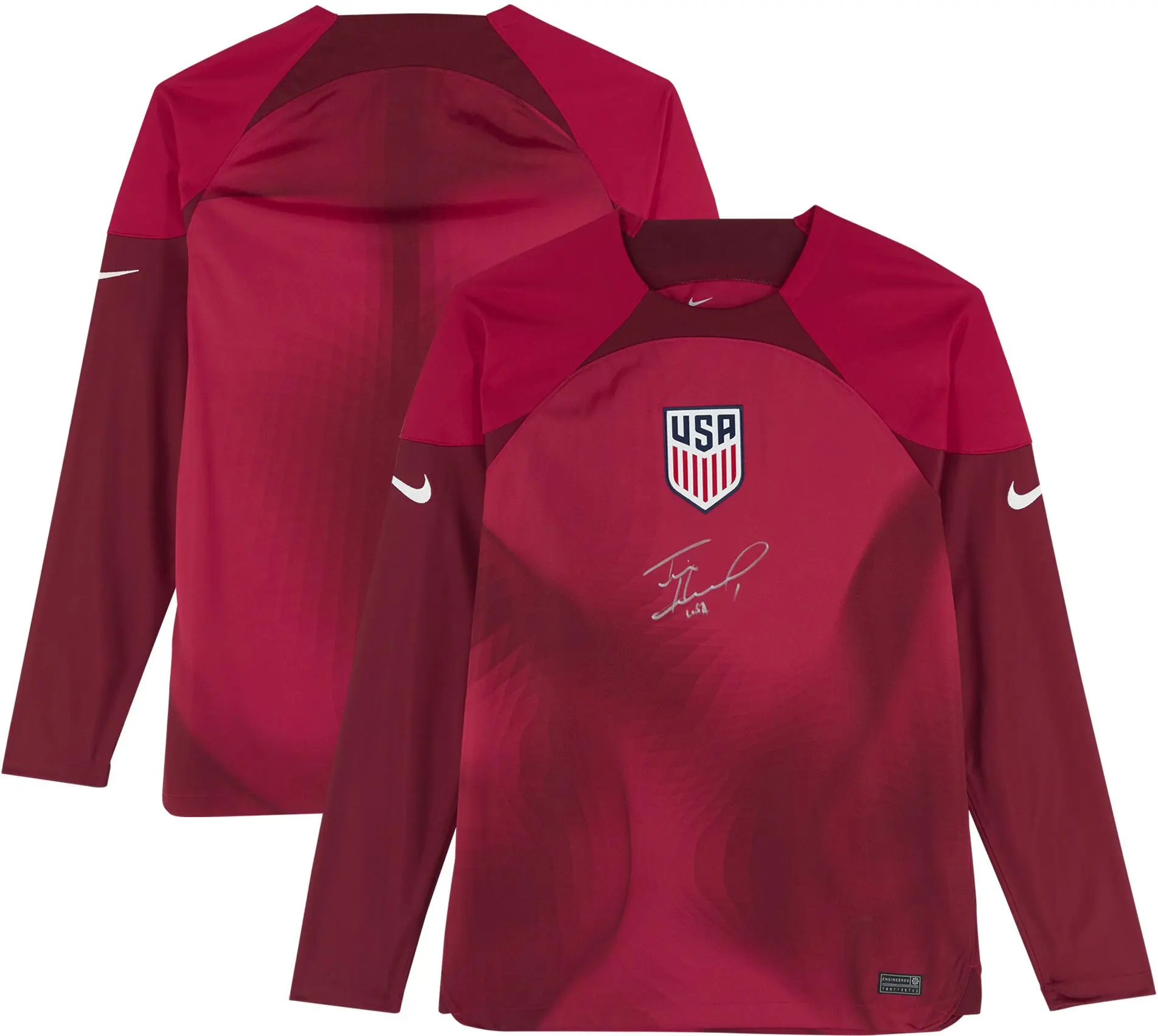 Tim Howard USMNT Autographed Maroon Nike Replica Jersey - Fanatics Authentic Certified