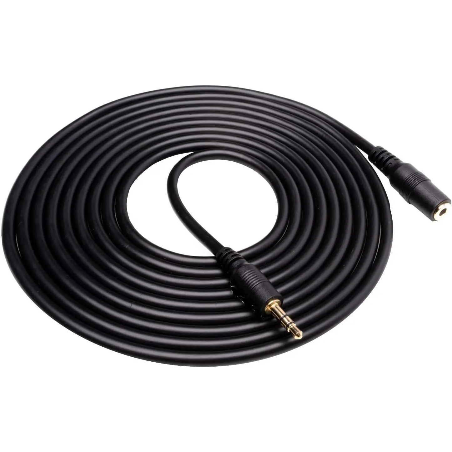 MC10 3.5mm TRS Female to Male Analog Audio Wired Cable - 10-foot Stereo Cord with Headphone Jack for Headphones, Microphones