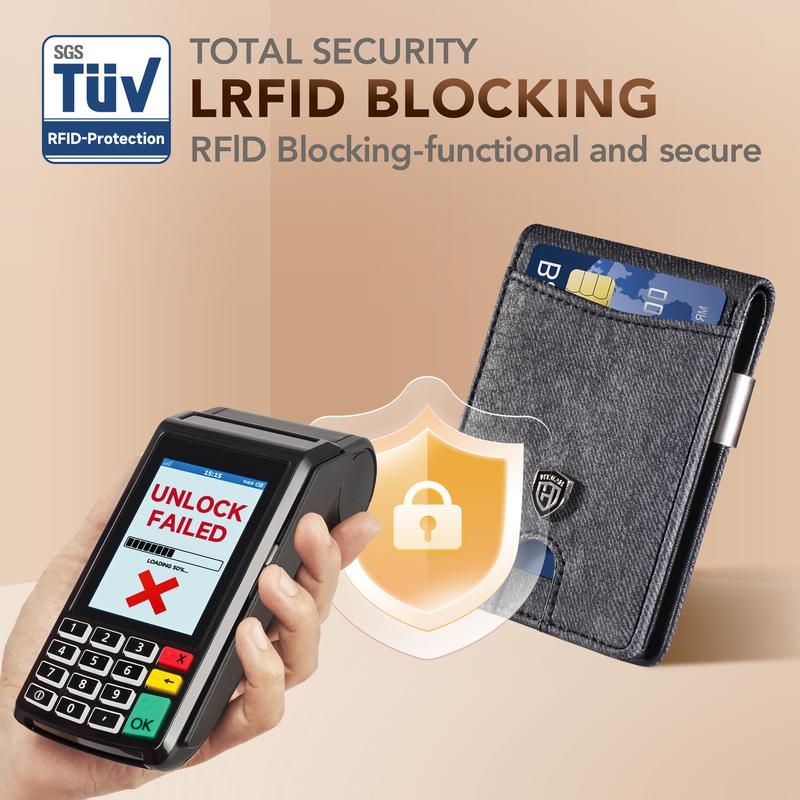 HAILTH Denim Men's Slim Wallet with RFID Blocking