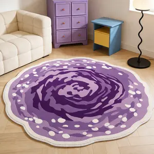 Irregular Rug Abstract Wave Swirl Soft Plush Carpet, Creative Art Nordic Home Decor, Living Room Bedroom Bathroom Kitchen Mat