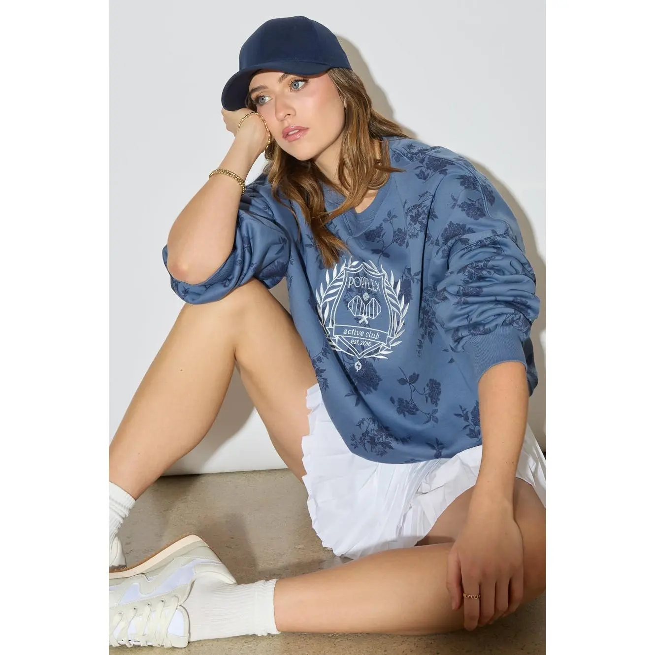 POPFLEX® Active Club Cloud Crewneck Sweater - Secret Garden