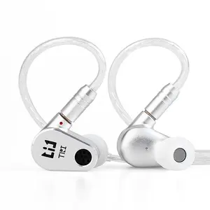 TRI Draco in Ear Monitor, Dual Dynamic Driver IEM, Wired Headset Open-back Rear Cavity,Silver-plated OFC Audio Cable for Listening to Electronic Music