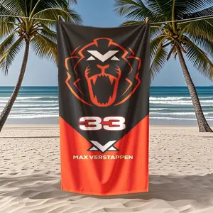 Max Verstappen F1 Racing #33 Lion Theme, Oversized Microfiber Beach Towel, Quick Dry Sand Proof Absorbent, for Beach Pool Swimming Travel Vacation, Adults Men Women.