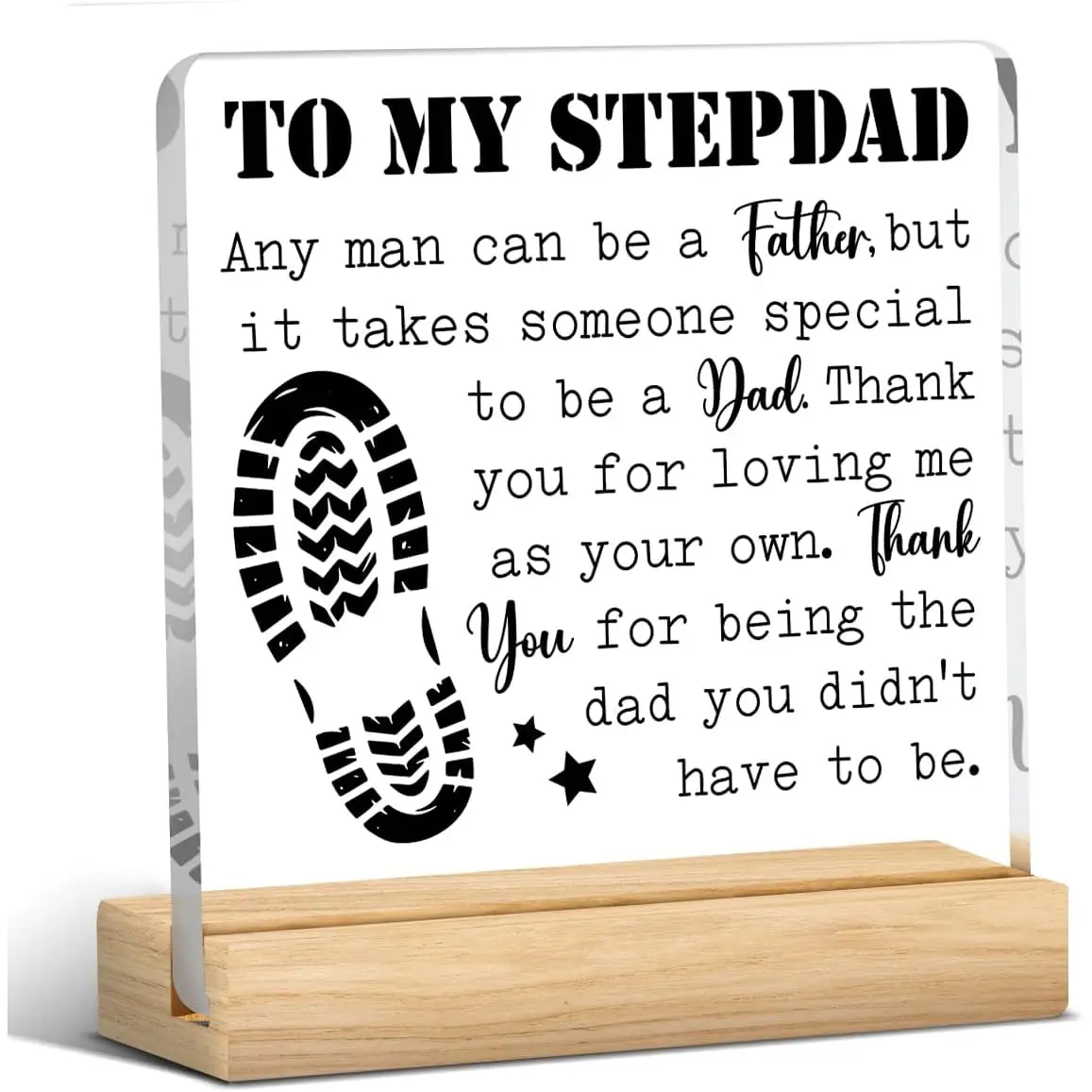 Stepdad Gifts,Step Dad Gifts from Daughter Son,Gift for Stepdad,Valentine's Day Gift,Christmas Birthday Valentines Father Day Gifts for Stepfather Bonus Dad Home Office Acrylic Decor