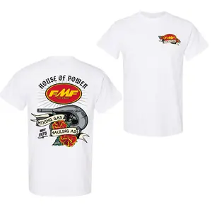 FMF House of Power T-Shirt, Vintage Racing Style for Moto Enthusiasts, Unisex Comfort Fit, Mixing Gas & Hauling Ass Graphic Tee