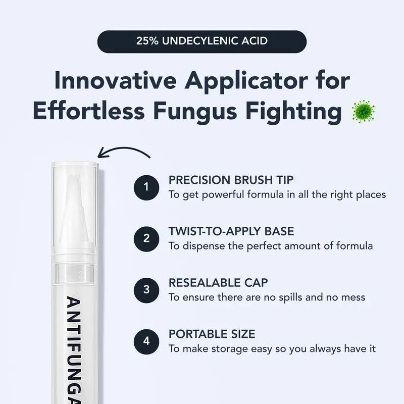 Lunavia Antifungal Pen with Undecylenic Acid 25%, EasyApply Antifungal Treatment for Athlete's Foot, Jock itch,Ringworm & Toe Skin